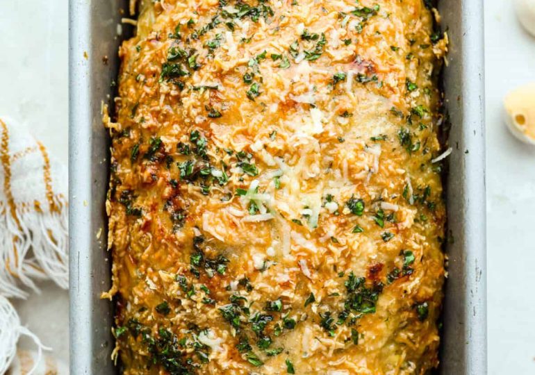 Garlic Parmesan Chicken Meatloaf