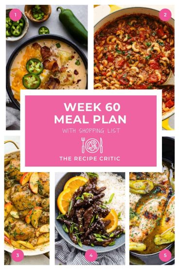 Weekly Meal Plan #60