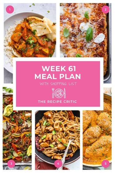 Weekly Meal Plan #61
