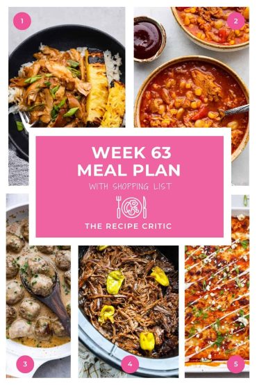 Weekly Meal Plan #63