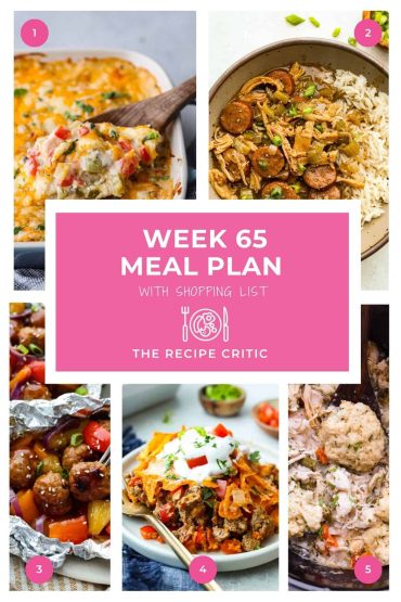 Weekly Meal Plan #65