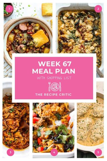 Weekly Meal Plan #67