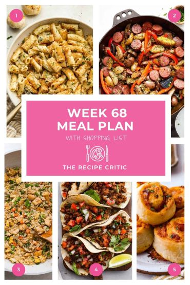 Weekly Meal Plan #68