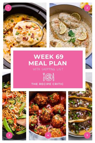 Weekly Meal Plan #69