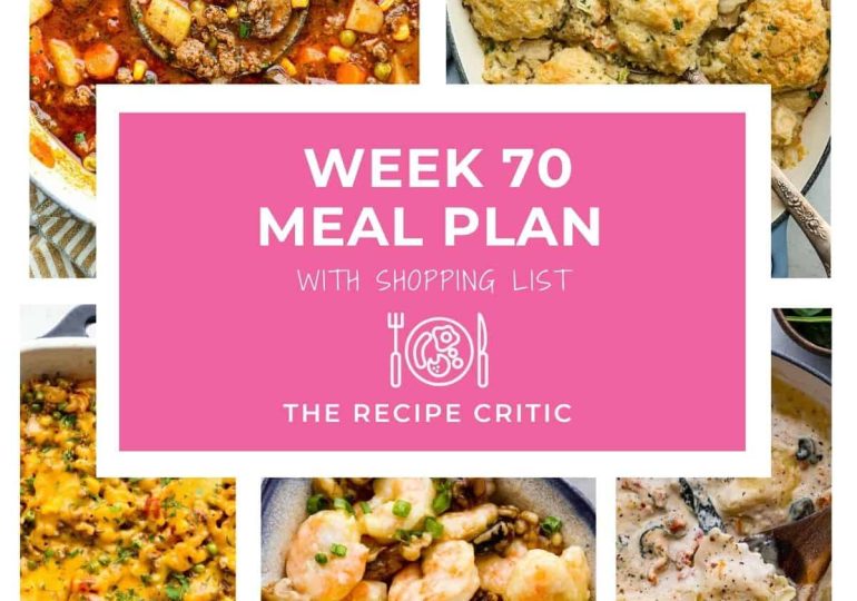 Weekly Meal Plan 70