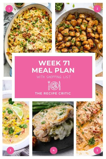 Weekly Meal Plan #71