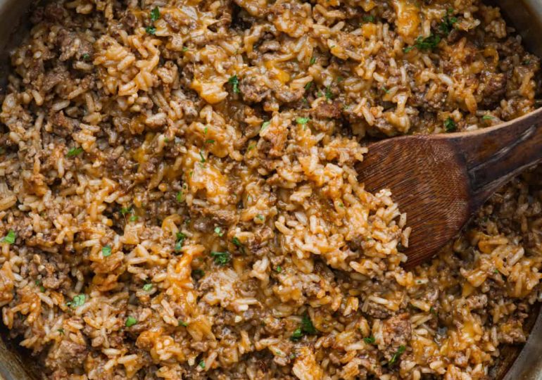 One Pan Cheeseburger Rice