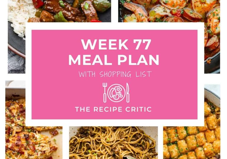 Weekly Meal Plan #77