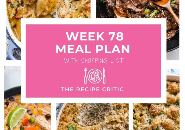 Weekly Meal Plan #78