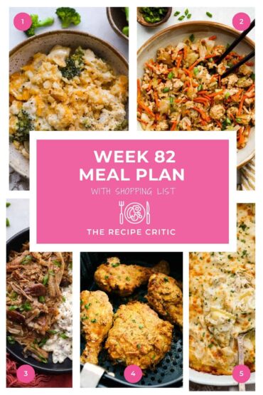Weekly Meal Plan #82