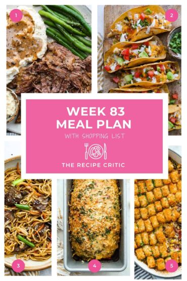 Weekly Meal Plan #83