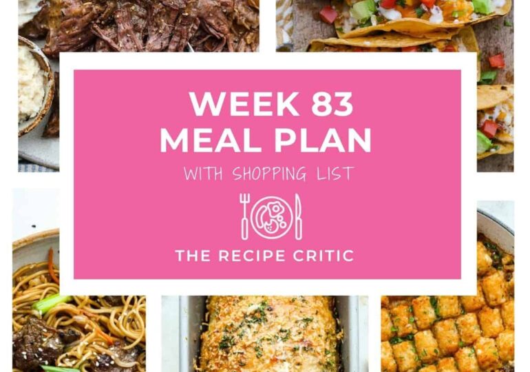 Weekly Meal Plan #83