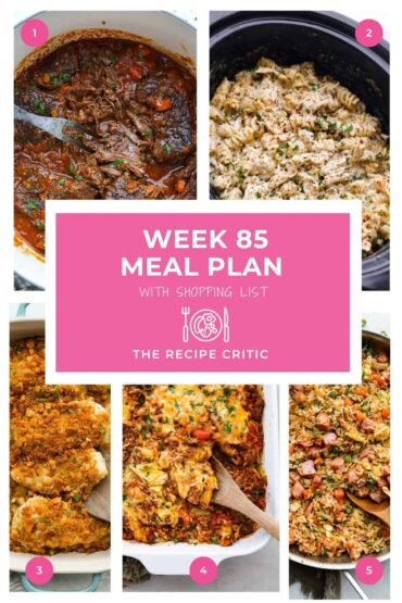 Weekly Meal Plan #85